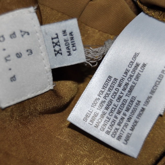 NEW A New Day Moss Satin Windbreaker Jacket [E4] - Picture 7 of 8